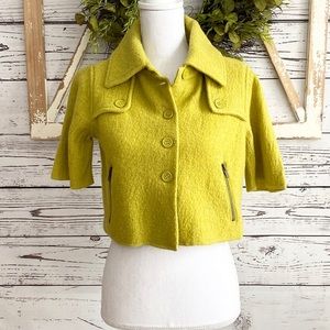 Women's Yellow Short Sleeve Jacket